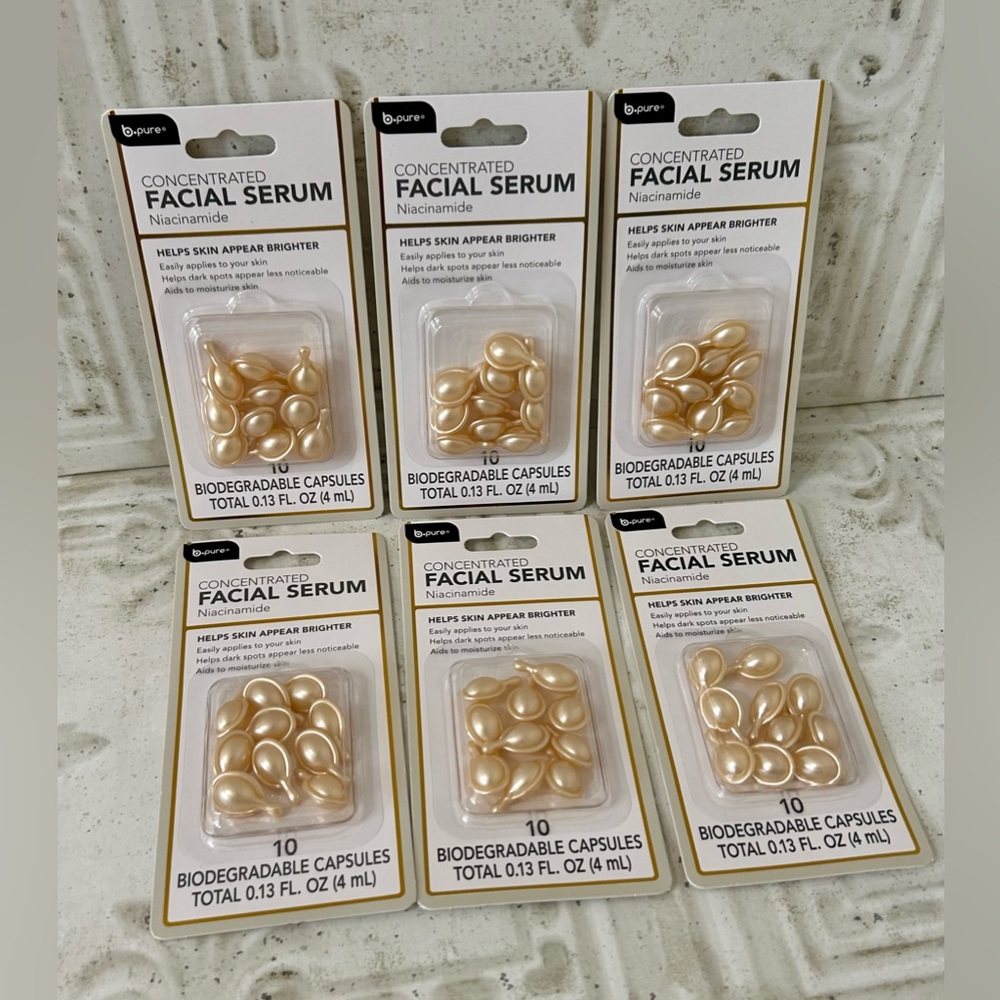 Niacinamide Concentrated Facial Serum 60 Biodegradable Capsules b.pure 0.13oz